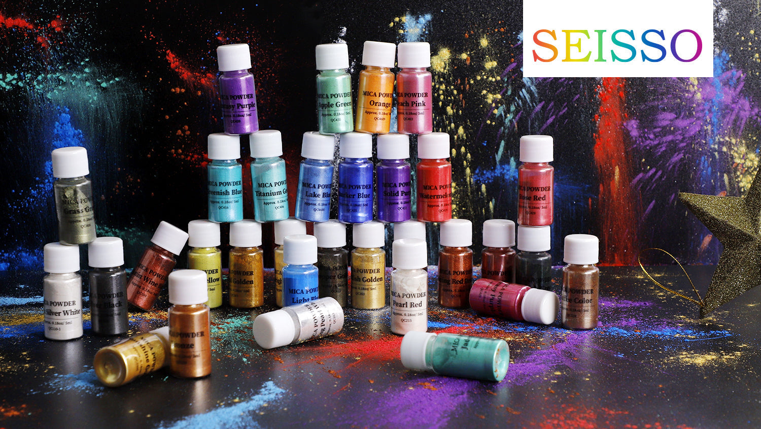 Seisso mica powder multi-color display