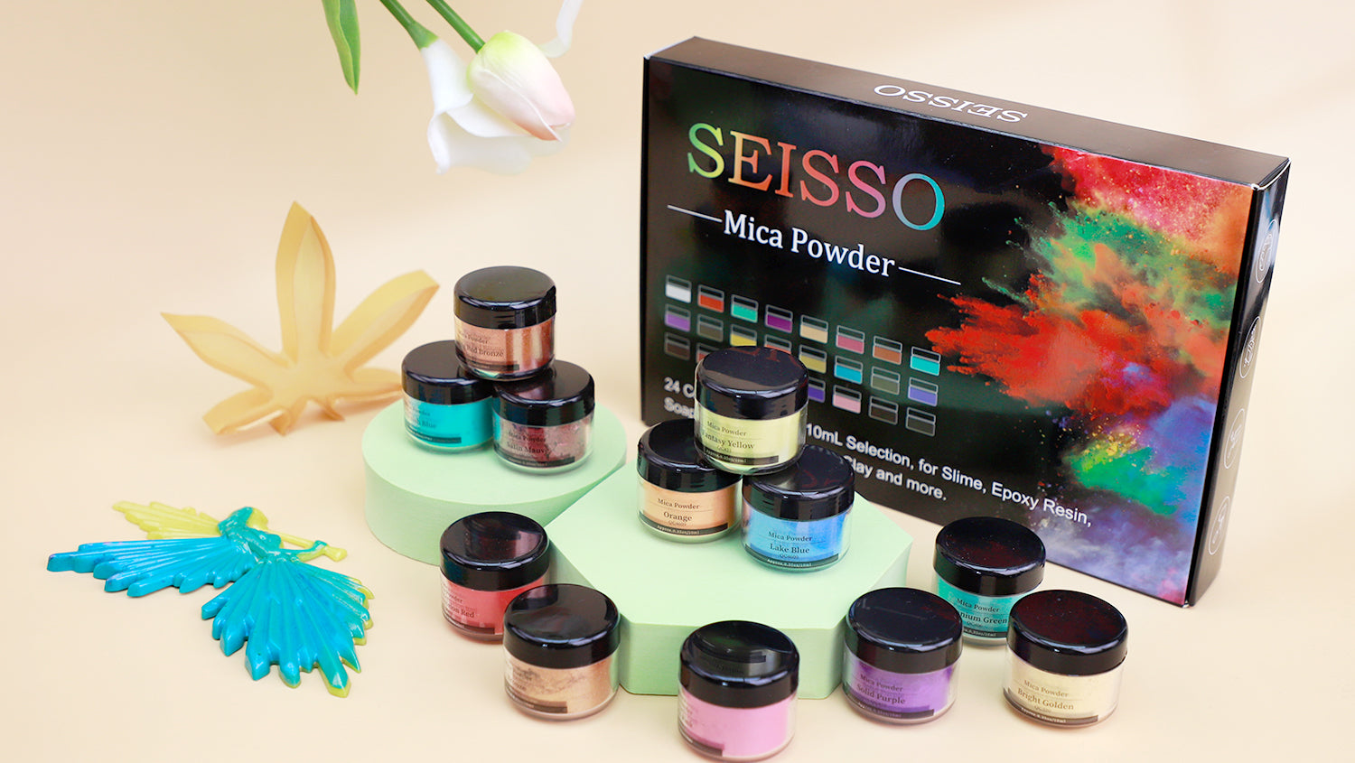 Seisso mica powder display