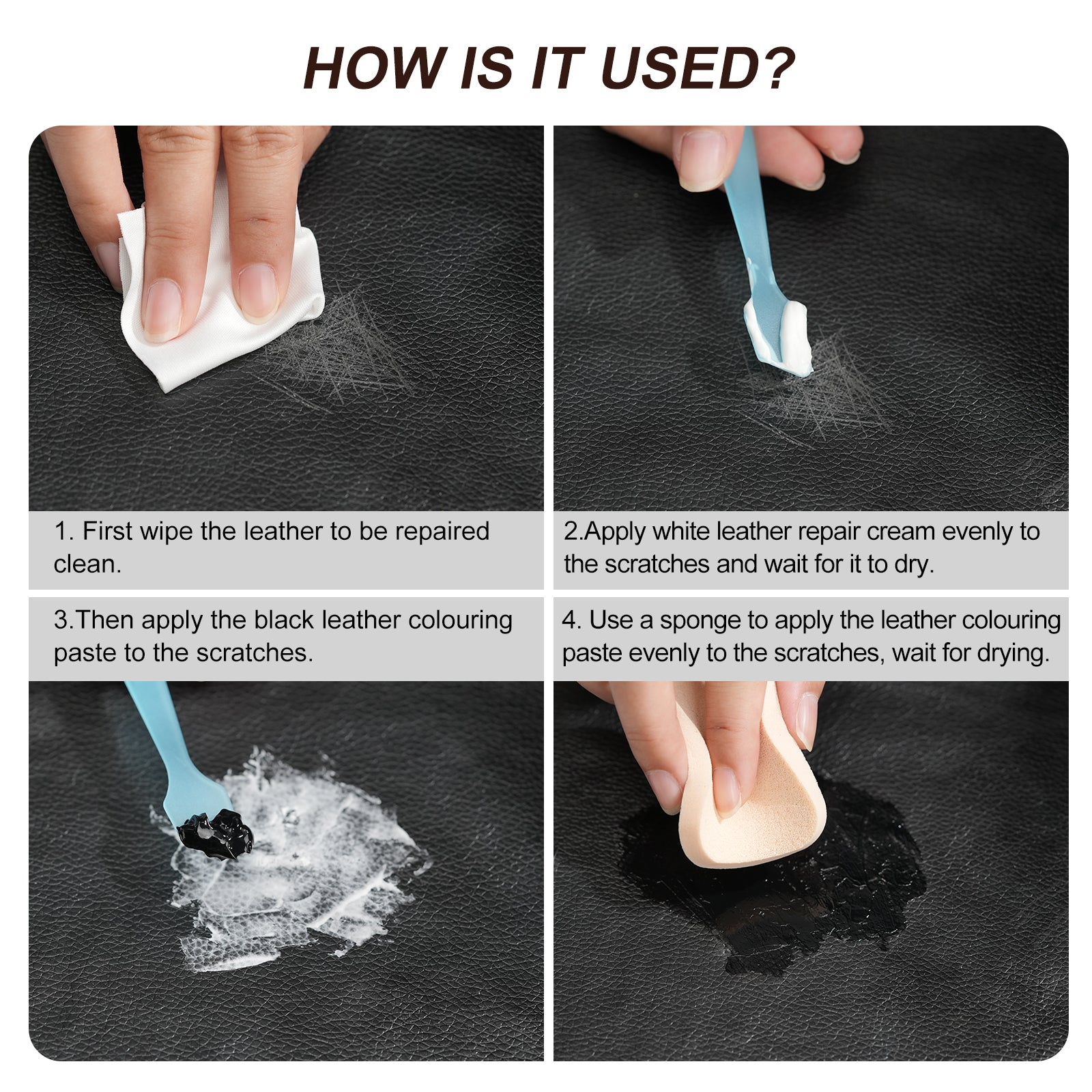 DEWEL レザーリペアクリーム&シューポリッシュキット(革靴・革製品用)