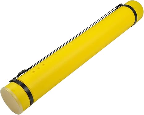 DEWEL 調節可能な書類チューブ 24.5~40インチ 防水プラスチック収納ケース ストラップ付き