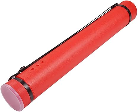 DEWEL 調節可能な書類チューブ 24.5~40インチ 防水プラスチック収納ケース ストラップ付き