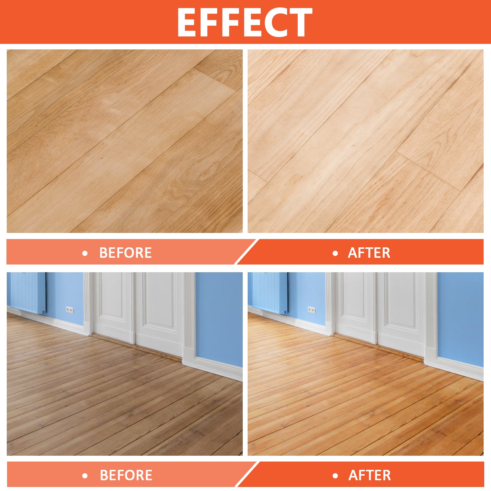 GRPOCHE Wood Wax Polish – 3.5oz Furniture Conditioner & Cleaner for Floors, Tables & Cabinets