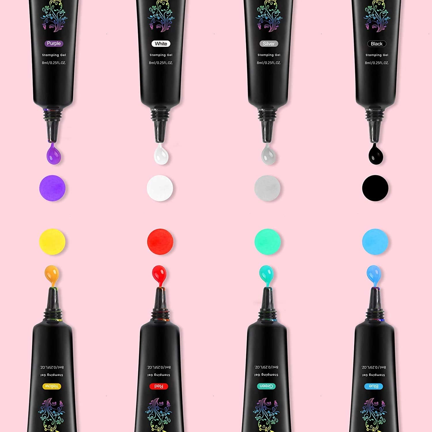 Biutee Nail Stamping Polish – 12 Colors 6ml Air Dry Set for Stamping Plates with Gift Box