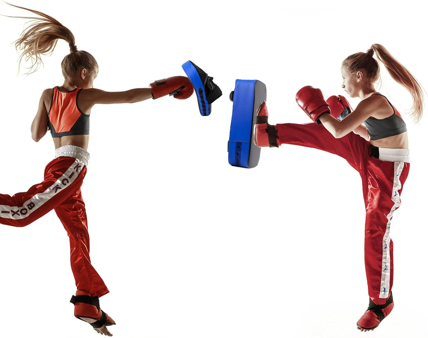 CYFIE 2-in-1 Boxing Pads & Mitts Set for Kids & Youth – Karate, Muay Thai, Taekwondo Training