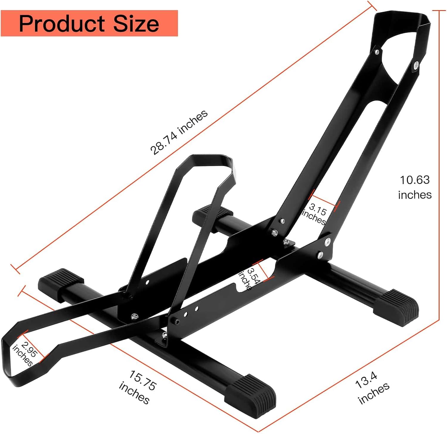 Cyfie Bike Floor Rack Stand for 20-29" Kids Mountain Road Bikes, Indoor Outdoor Storage