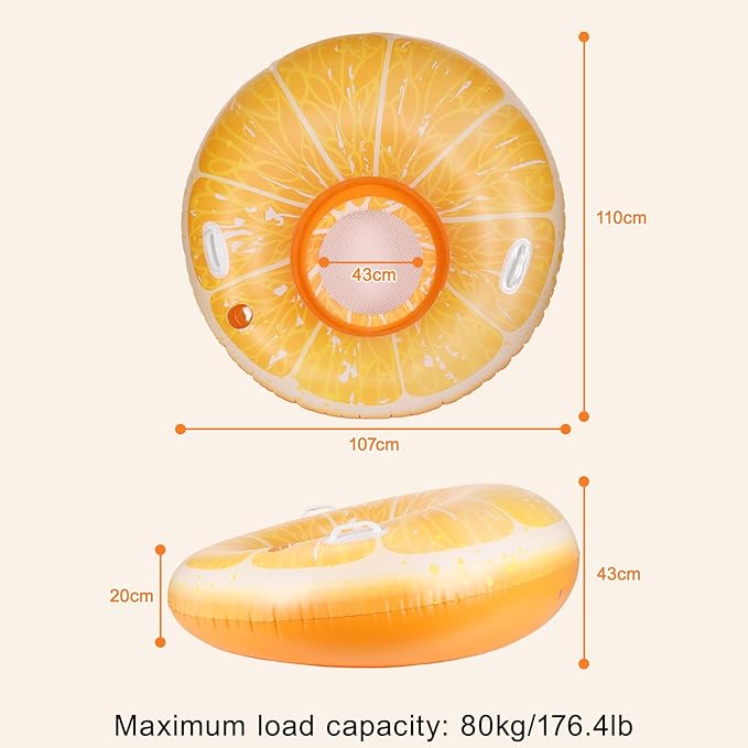 CYFIE 2 Pack Inflatable Glitter Pool Floats Hammock, Heavy Duty Water Rafts