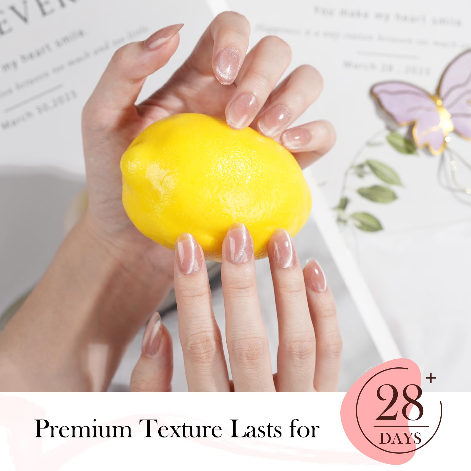 SEISSO Cat Eye Gel Nail Polish – 15ml Wine Red Magnetic UV Gel with Magnet Stick, Shimmer Soak Off Nail Kit