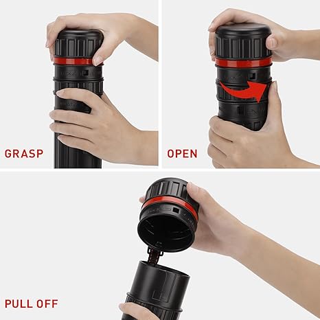 DEWEL 伸縮式書類ポスターチューブ 防水 ストラップ付き 2個パック