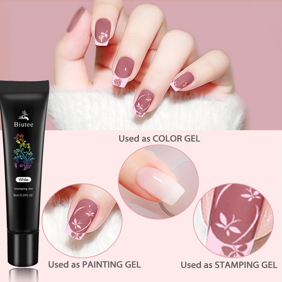 Biutee Nail Stamping Polish – 12 Colors 6ml Air Dry Set for Stamping Plates with Gift Box