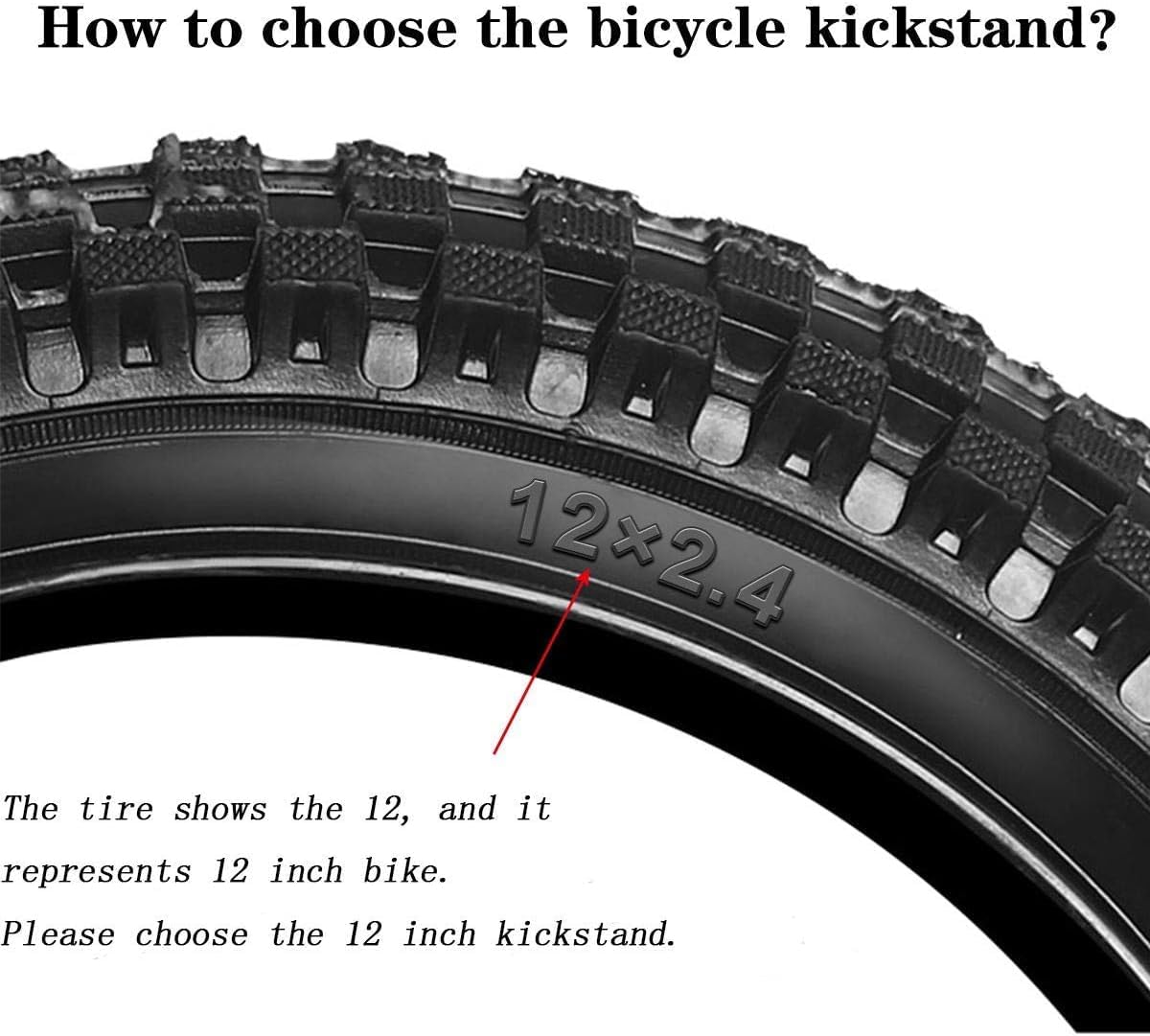SEISSO 子供用自転車キックスタンド – ユニバーサルリアサイドスタンド、耐久性のあるスチール製、フットパッド付き