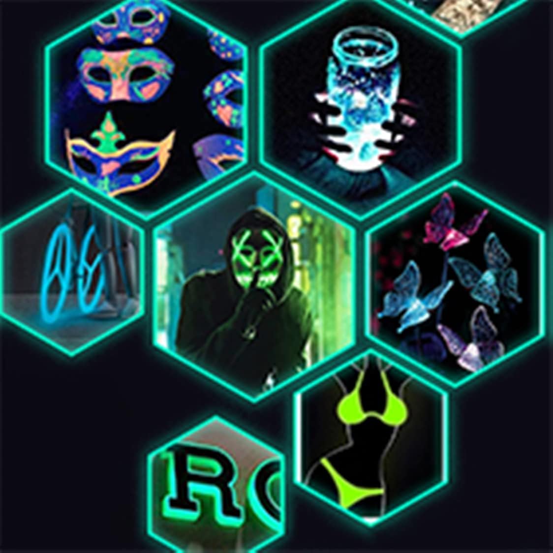 SEISSO 12色グロー顔料パウダー レジンネイルアートDIYクラフト用 各0.7オンス