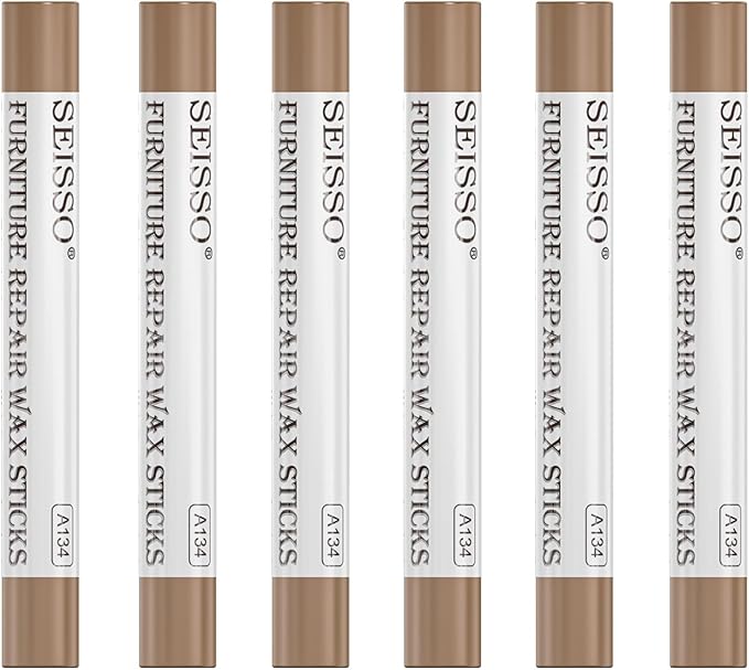 SEISSO 家具補修クレヨン – 6本入り ホワイトウッドフィラースティック