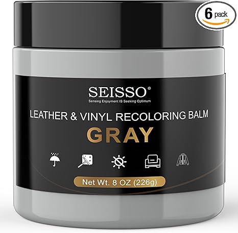 SEISSO Grey Leather Repair Balm for Furniture & Car Seats
