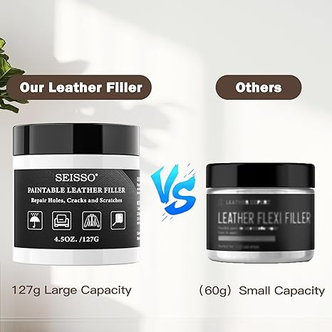 SEISSO White Leather Repair Gel for Seats, Furniture & Shoes – 100ml