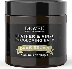 DEWEL Dark Brown Leather Repair Balm for Couches, Car Seats & Shoes
