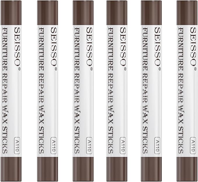 SEISSO 家具補修クレヨン – 6本入り ホワイトウッドフィラースティック