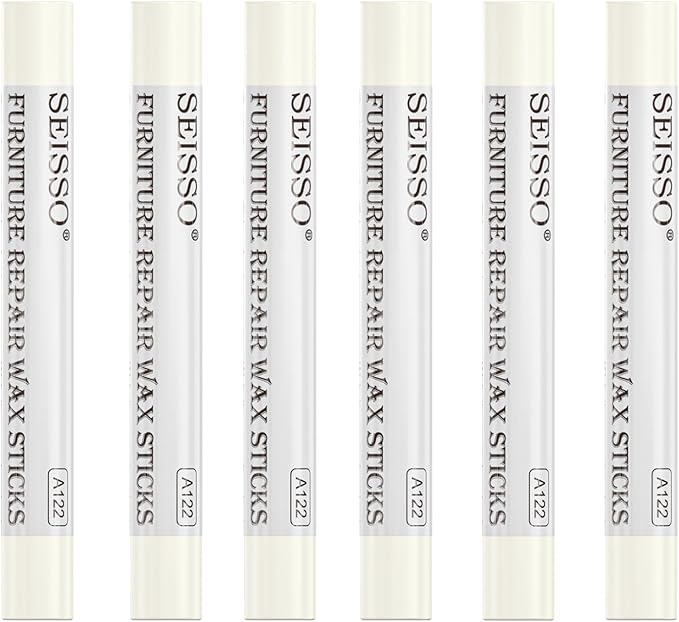 SEISSO 家具補修クレヨン – 6本入り ホワイトウッドフィラースティック