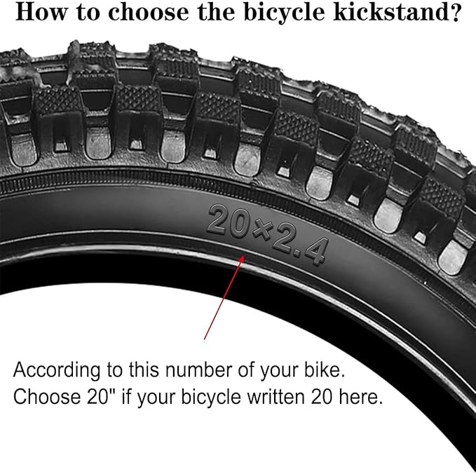 SEISSO 調節可能な自転車キックスタンド 20インチ/22インチホイール用 センターマウントアルミ自転車スタンド