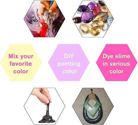 SEISSO Mica Powder 24 Colors 10g Each for Resin Soap Bath Bomb Lip Gloss Nail Polish Makeup DIY Crafts