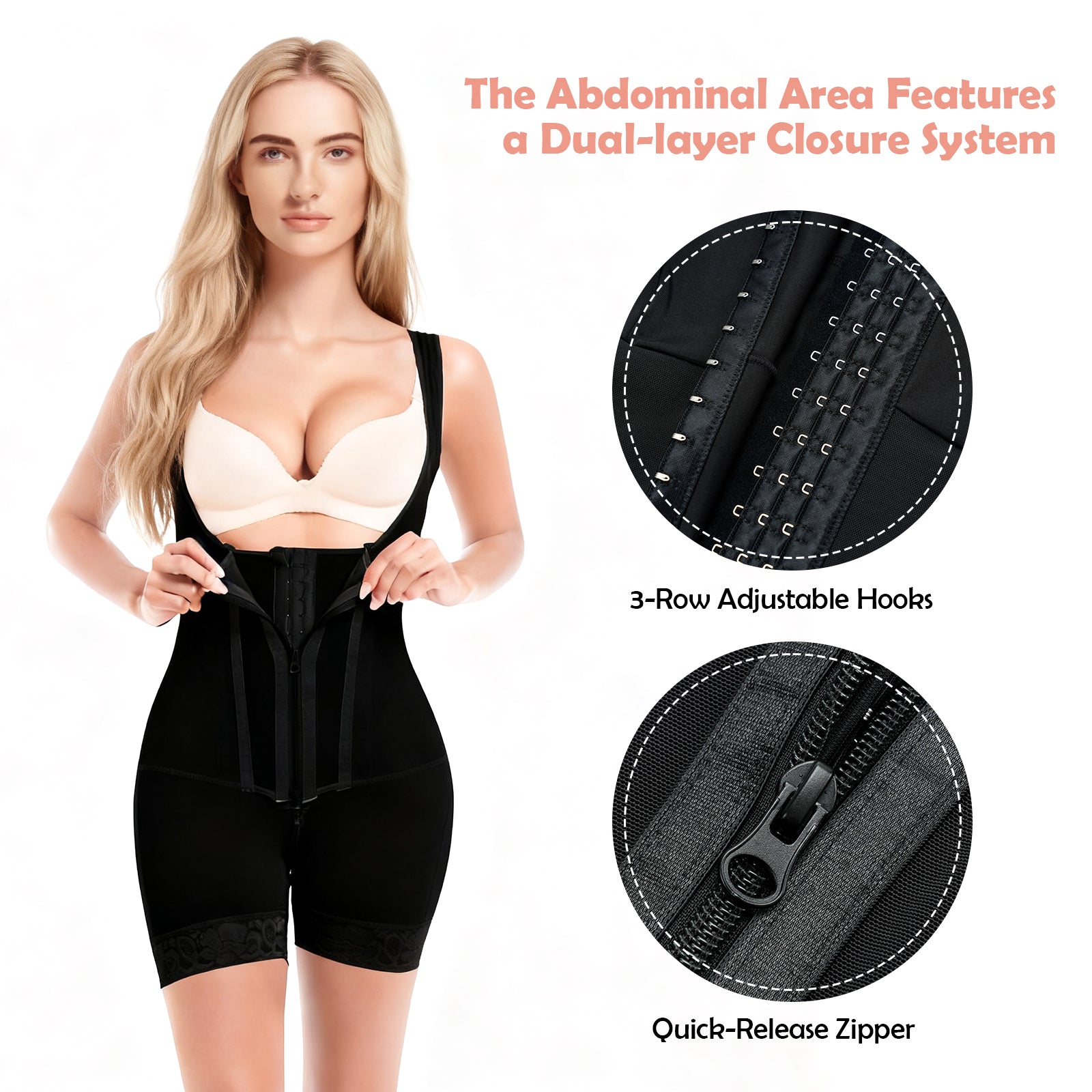 SEISSO Fajas Colombians Shapewear for Women Tummy Control Bodysuit