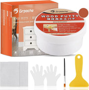 GRPOCHE Gray Wood Filler Putty – Paintable & Stainable, 7oz Furniture Repair Kit