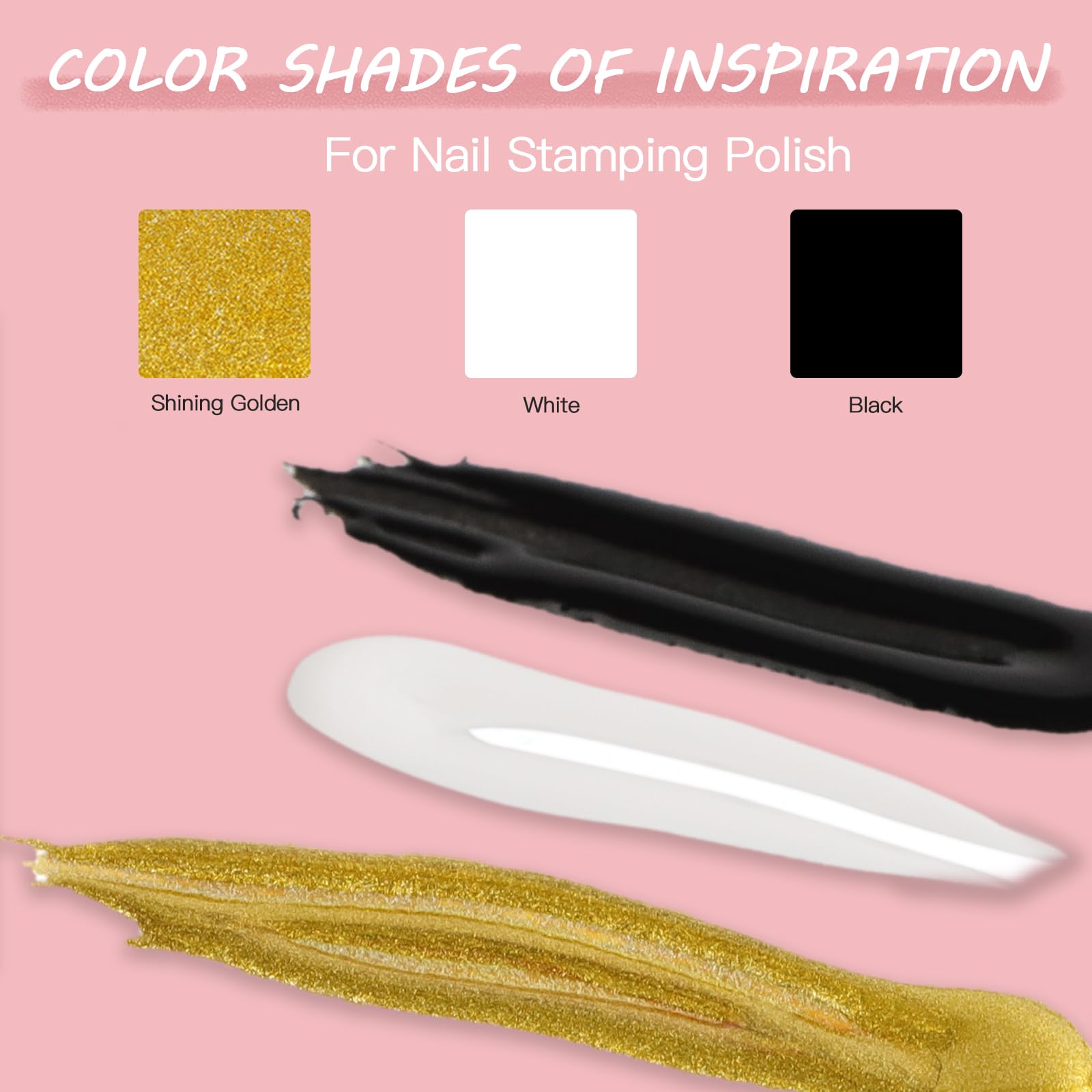 SEISSO 8 Colors Nail Stamping Polish Kit, Stamper & Templates, Peel Off Latex, Base & Top Coat, DIY Manicure Gift Set