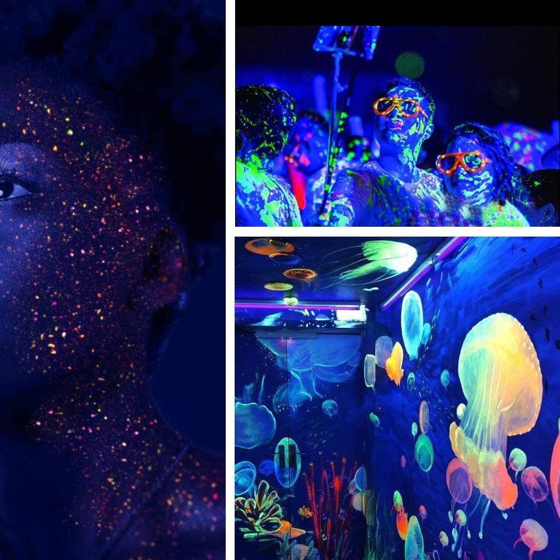 SEISSO 12色グロー顔料パウダー レジンネイルアートDIYクラフト用 各0.7オンス