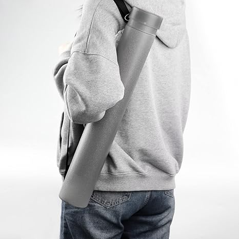 DEWEL 伸縮式ポスターチューブ 防水書類収納ケース ストラップ付き 2個パック