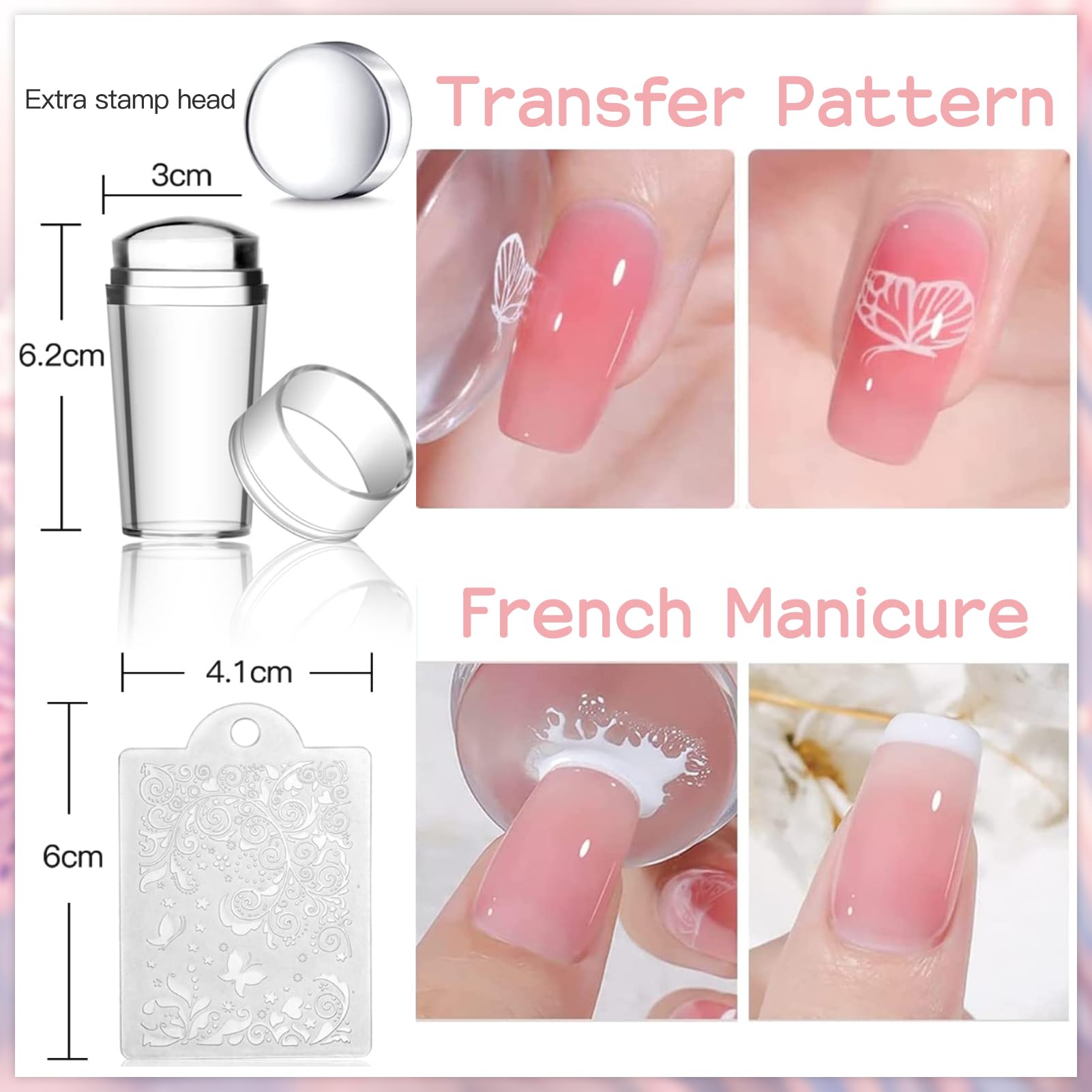 Biutee Nail Stamping Kit – 12PCS Plates with Stamper, Flower, Lace, Animal & Holiday Nail Art Designs