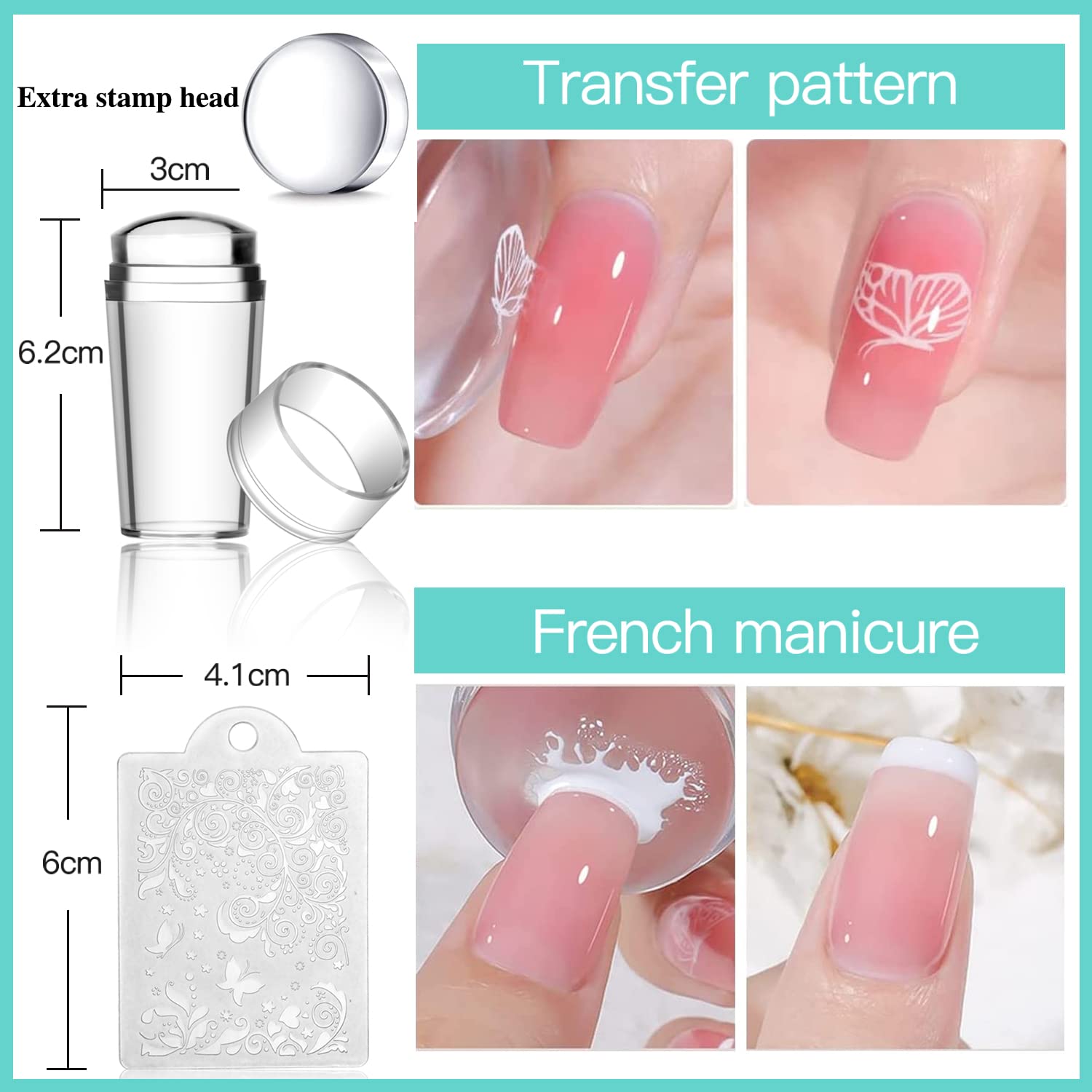 Biutee Nail Stamping Kit – 15PCS Plates, 8PCS Gel Polishes, Stamper & Scraper with Bag, Flower & Holiday Nail Art Designs
