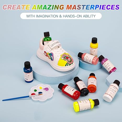 SEISSO Leather Vinyl Repair Kit 12 Colors Acrylic Paint for Shoes Furniture Bags Car Seats