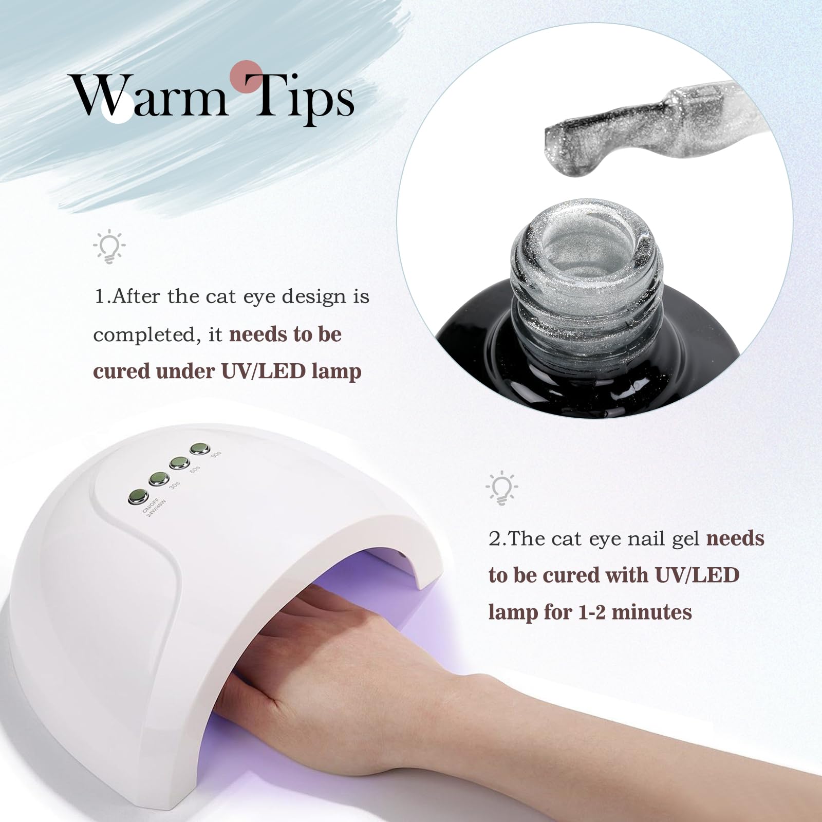 SEISSO Cat Eye Gel Nail Polish – 15ml Wine Red Magnetic UV Gel with Magnet Stick, Shimmer Soak Off Nail Kit