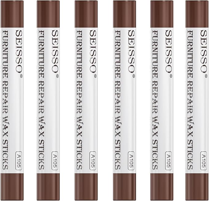 SEISSO 家具補修クレヨン – 6本入り ホワイトウッドフィラースティック