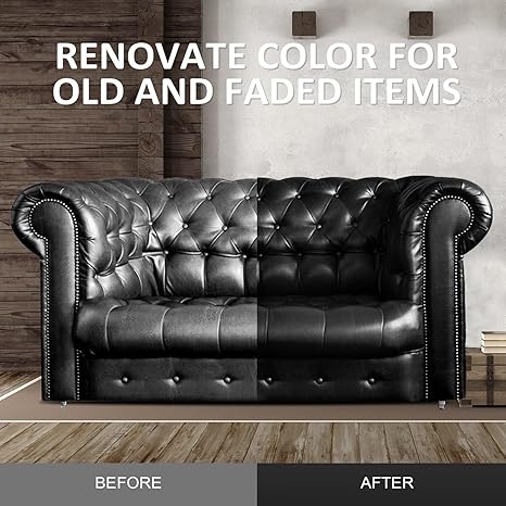 SEISSO ブラックレザーリカラーバーム&リペアキット(家具、ソファ、車のシート用)