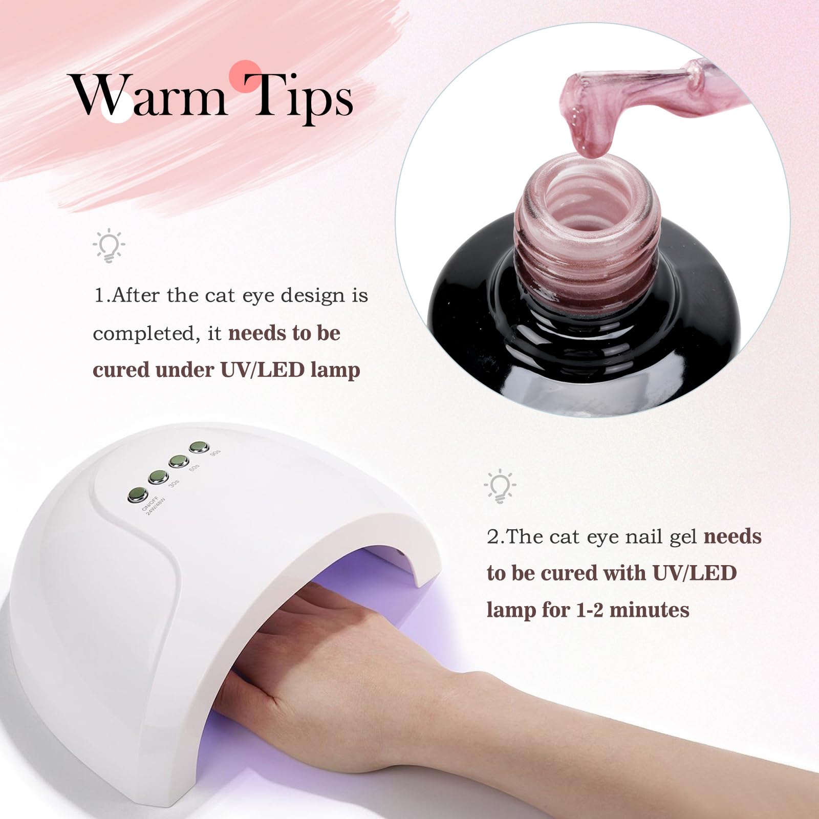 SEISSO Cat Eye Gel Nail Polish – 15ml Wine Red Magnetic UV Gel with Magnet Stick, Shimmer Soak Off Nail Kit