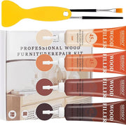 SEISSO オーク、ウォールナット、ラミネート家具用木材補修キット 45ml 4色フィラー付き
