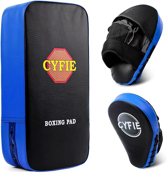 CYFIE 2-in-1 Boxing Pads & Mitts Set for Kids & Youth – Karate, Muay Thai, Taekwondo Training