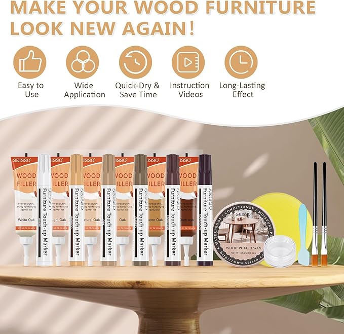 Wood Furniture Repair Kit-OAK WOOD REPAIR KIT (18 PCS)