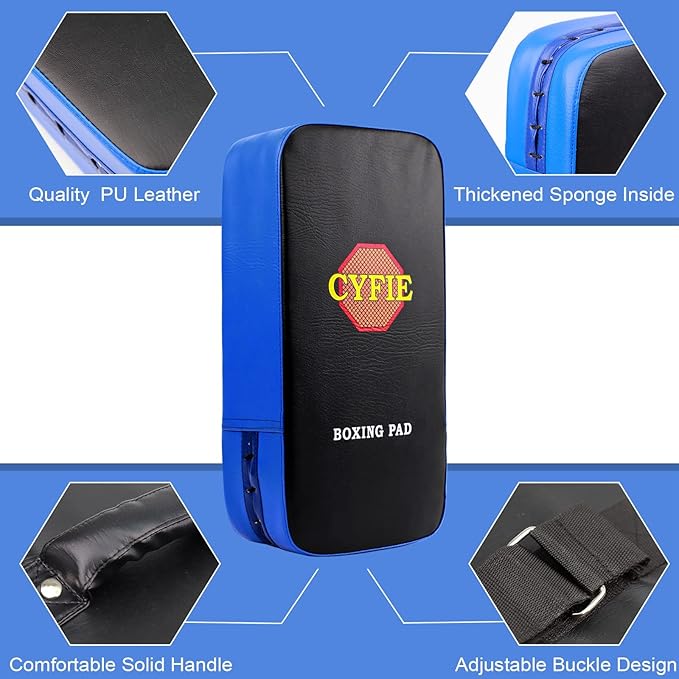 CYFIE 2-in-1 Boxing Pads & Mitts Set for Kids & Youth – Karate, Muay Thai, Taekwondo Training