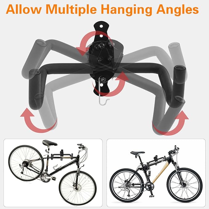 Cyfie Horizontal Wall Mount Bike Rack for Mountain Road Hybrid Bikes