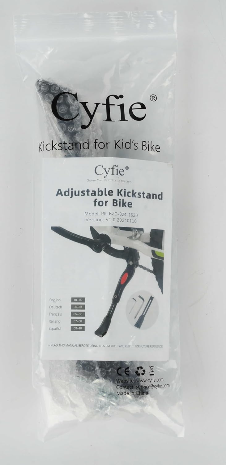 Cyfie Adjustable Bike Kickstand for 16"/18"/20" Kids Bikes Aluminum Alloy