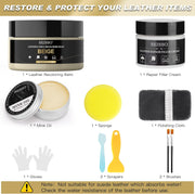 SEISSO Beige Leather Repair Kit with Mink Oil – Recoloring Balm for Furniture, Couch, Car Seat, Shoes