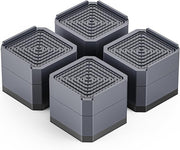 DEWEL Robuste, verstellbare Betterhöhungen, 5,1 bis 10,2 cm, quadratisch, 4er-Set, weiß, unterstützt 500 kg