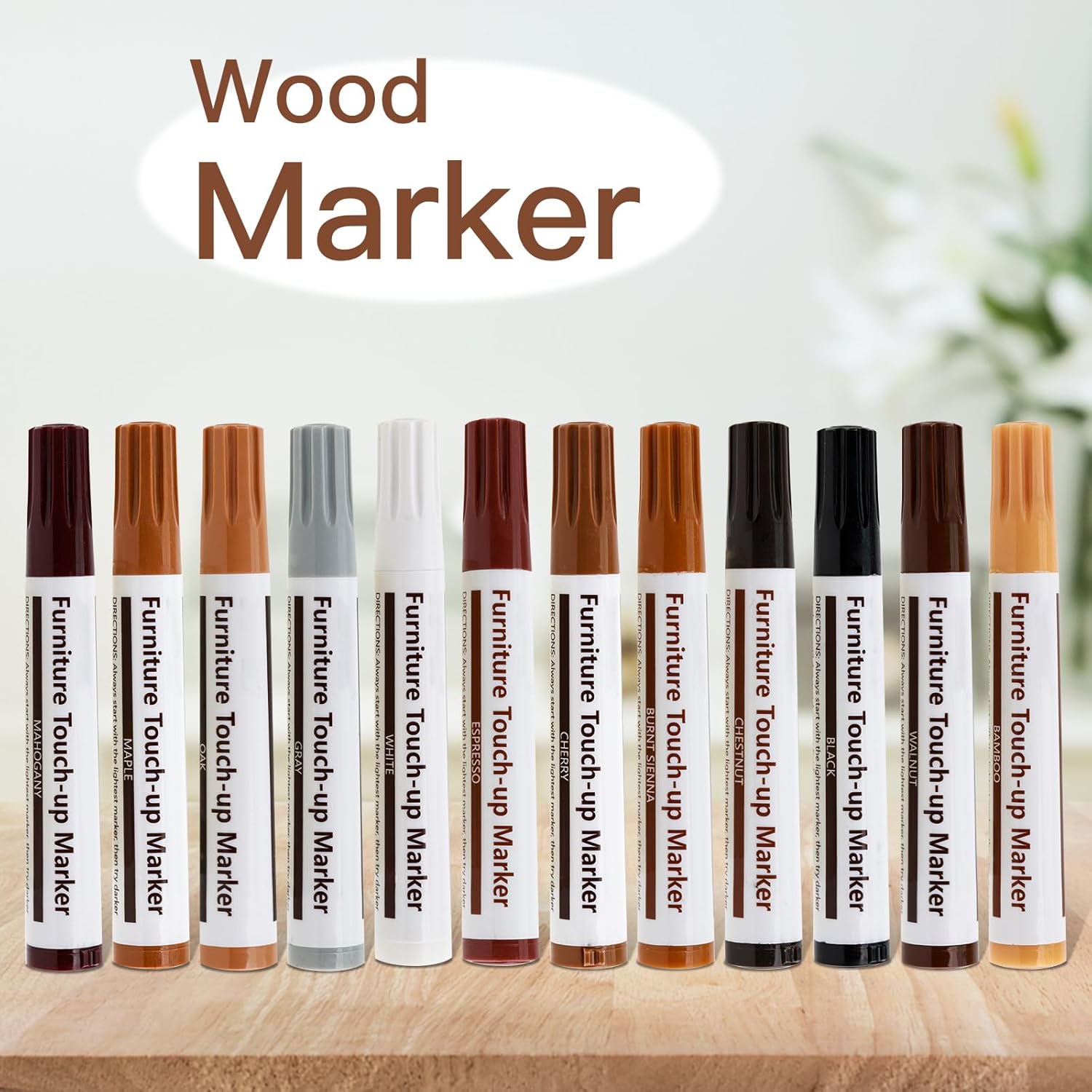 SEISSO Wood Repair Markers – 12 Color Touch Up Pens
