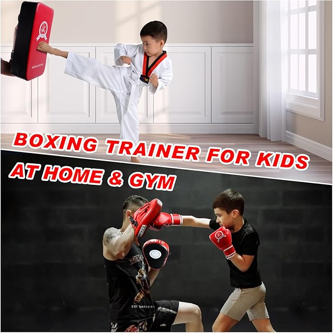 CYFIE 2-in-1 Boxing Pads & Mitts Set for Kids & Youth – Karate, Muay Thai, Taekwondo Training