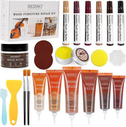 SEISSO 목재 및 가죽용 가구 수리 키트, 스크래치 제거제 업그레이드