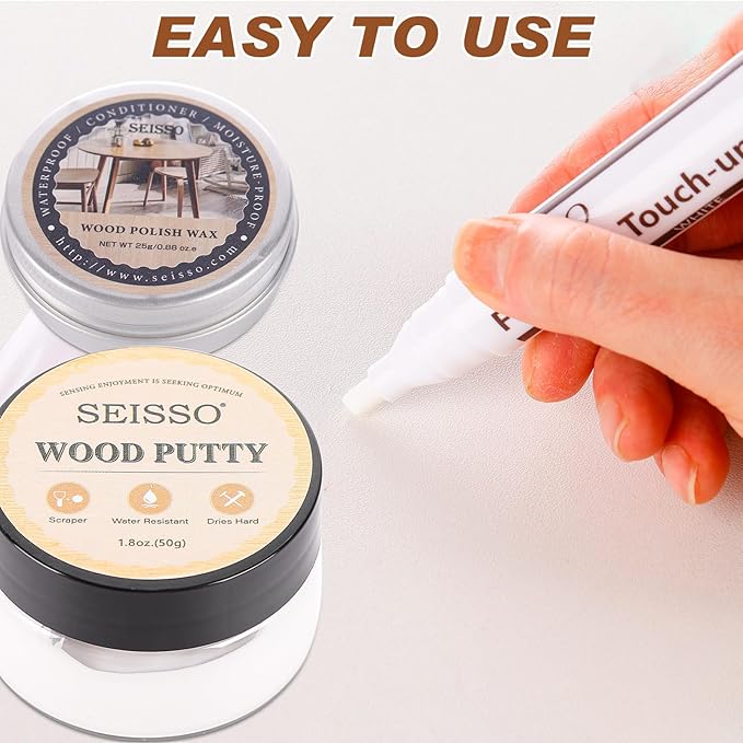 SEISSO 家具タッチアップマーカー – 12色補修キット (19個)