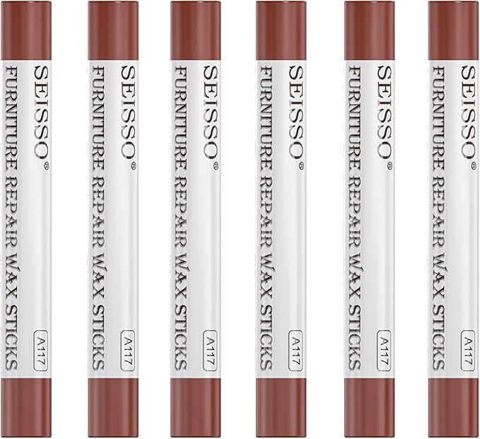 SEISSO 家具補修クレヨン – 6本入り ホワイトウッドフィラースティック