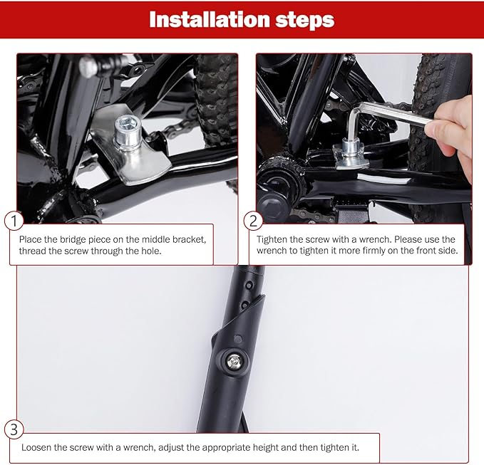 Cyfie Adjustable Bike Kickstand for 18-22"/22-26" Kids and Adult Mountain Road Bikes