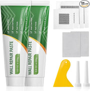 GRPOCHE 壁補修キット – 乾式壁の穴やひび割れに使えるスクレーパー付きパテ2個パック
